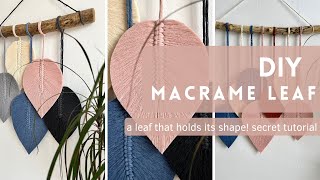 How to make a Macrame Leaf / Feather │Macrame Monstera Leaf