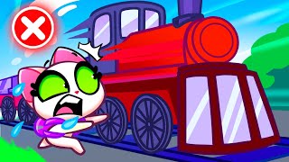 🚂 On a Train Adventures ✅ Learn Safety Rules for Kids 🚨 by Purr Purr 😻
