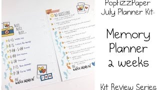 PopFizzPaper July Planner Kit:  #3 Memory Planning and August planner set up