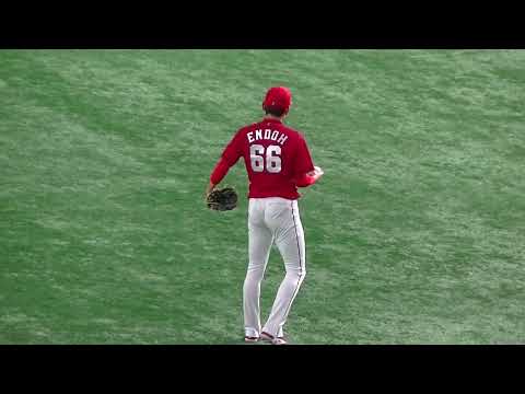 遠藤淳志 試合前のキャッチボール姿がかっこいい2022年4月21日