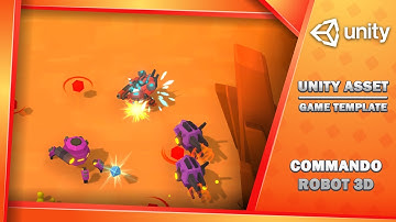 Unity 3D Shooter Template | Commando Robot Gameplay Preview