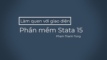 [Stata basic 01] Làm quen với giao diện phần mềm Stata 15