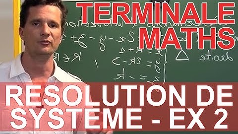 Résolution de système : Ex 2 - MATHS - TS - Les Bons Profs