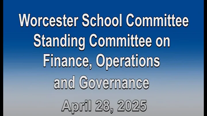 Standing Committee on Finance, Operations and Governance - 4/28/25