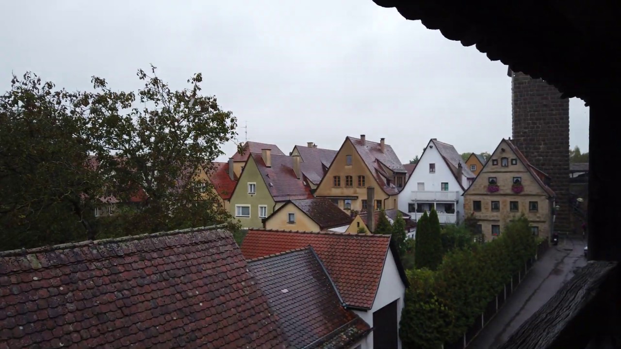 Medieval Wall walk around Rothenburg, Germany