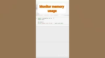 Monitor memory of running python program.