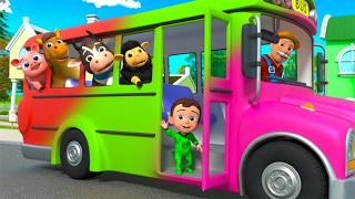 🚍 Wheels on the Bus Song | Animated Nursery Rhyme for Kids, Toddlers &amp; Preschoolers 🎶🚌
