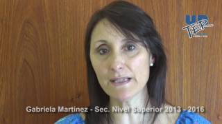 Gabriela Martínez - Secretaria Nivel Superior Unter Central 2013 - 2016