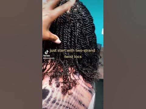 Starter locs with two-strand twist - YouTube