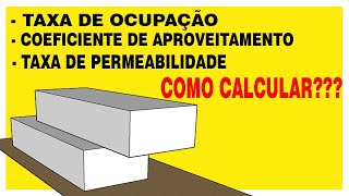 COMO CALCULAR A TAXA DE OCUPAÇÃO, COEFICIENTE DE APROVEITAMENTO E TAXA DE PERMEABILIDADE???