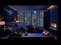 ☕ Smooth Jazz Rainy Skyline Ambience | Luxury Urban Living for Calm Evenings #music #relax #relaxing