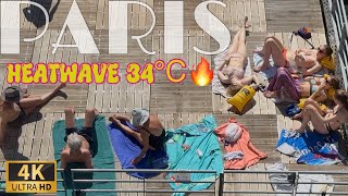🇫🇷Paris 4K 120FPS Walking Tour] 🔥Hot 34℃🔥 Summer Walk in Paris(Ghost Town Paris) 11/July/2026