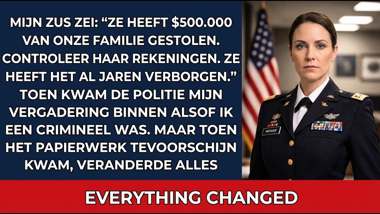 Mijn zus zei dat ik 500.000$ stal — toen kwam de politie binnen