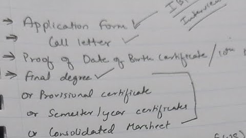 IBPS PO interview documents required #ibpspointerview #ibpspo