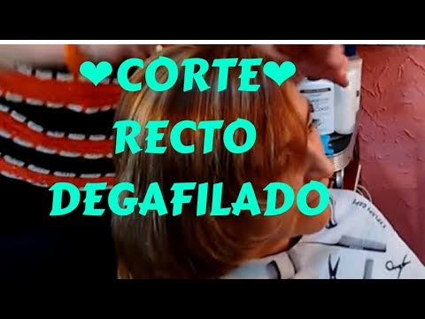 Corte De Cabello Recto Degrafilado