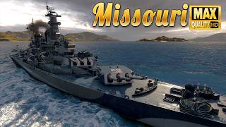 Battleship Missouri in a tier 11 battle | World of Warships