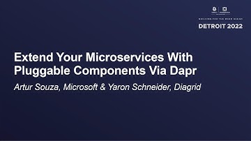 Extend Your Microservices With Pluggable Components Via Dapr - Artur Souza & Yaron Schneider