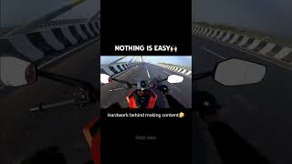 Hardwork behind content creation🙆🏻| Motovlogger | #bike #contentcreator #shorts