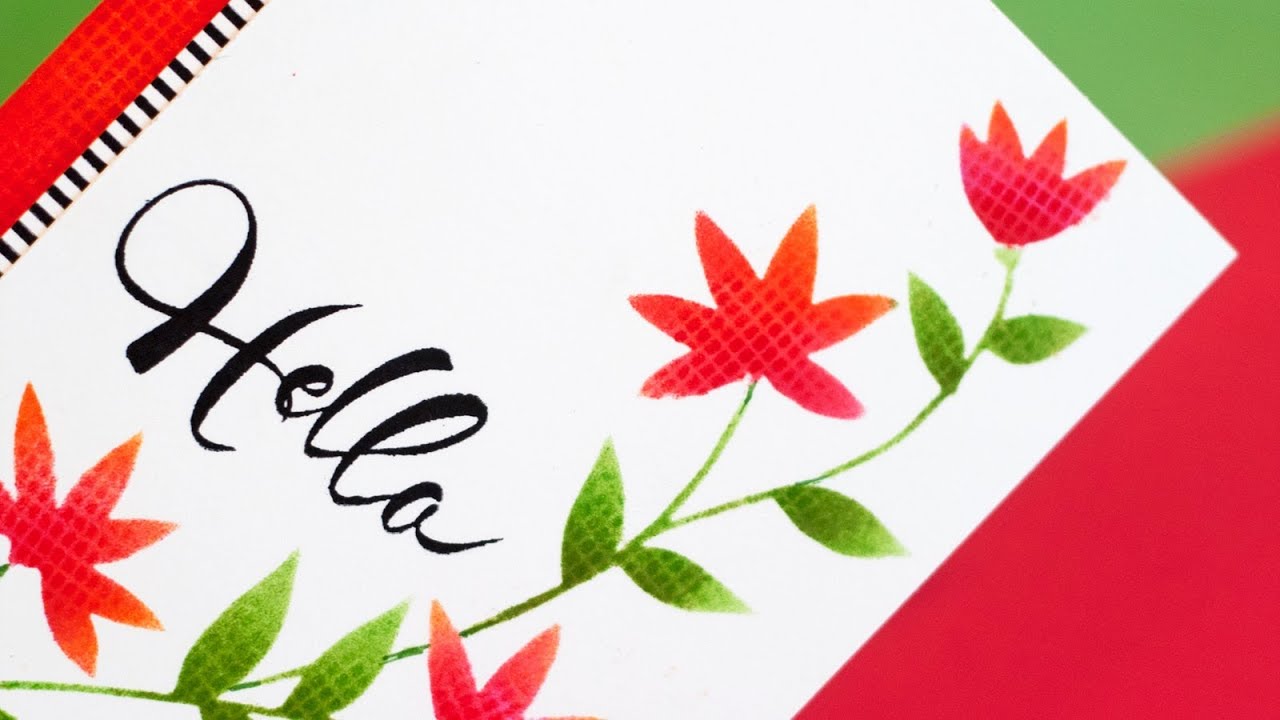 Faux Texture Inking with Stencil and Distress Inks