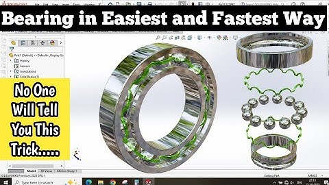Design and Assembly of Bearing | SolidWorks tutorial | Bearing in Solidworks 
