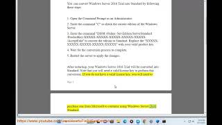 Convert Windows Server 2016 Trial into Standard