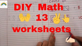 Diy Kindergarten Math 13 Different Worksheets