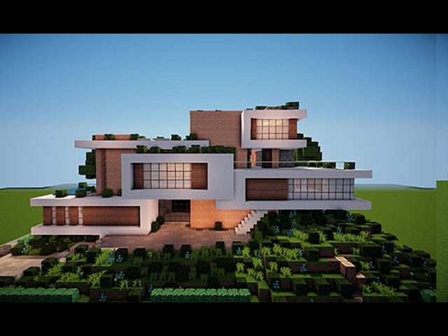 Casas modernas em minecraft - nossa casa de hj é essa , muito linda né ,  amanha tem mais ,galera peço a vocês que escolham um nome para nossa cidade  deixem nos