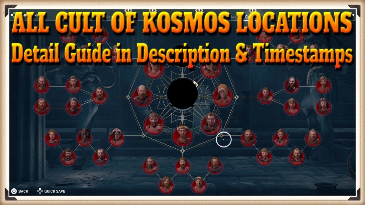 Beregning skrive Stereotype Assassin Creed Odyssey All 42 Cult of Kosmos Locations - Detail Guide in  Description & Timestamps - YouTube