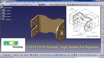CATIA V5/V6 Tutorial | Angle Baraket For Beginners *NEW*