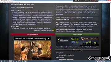 Shroud of the Avatar Wiki Tutorials: Part 1 Intro