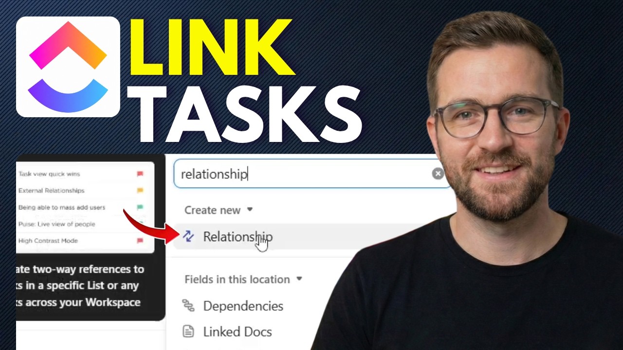 Link Task How to link tasks clickup (Step By Step 2026) - YouTube