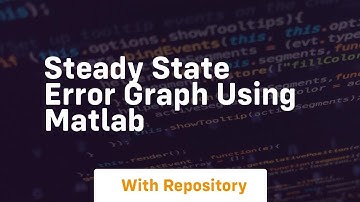 steady state error graph using matlab