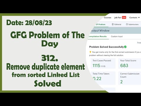Remove duplicate element from sorted Linked List || C++ || GFG Daily Problem
