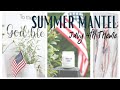 Summer Mantel Ideas ~ July Fourth Decor ~ DIY Decor Ideas ~ Independence Day Decor