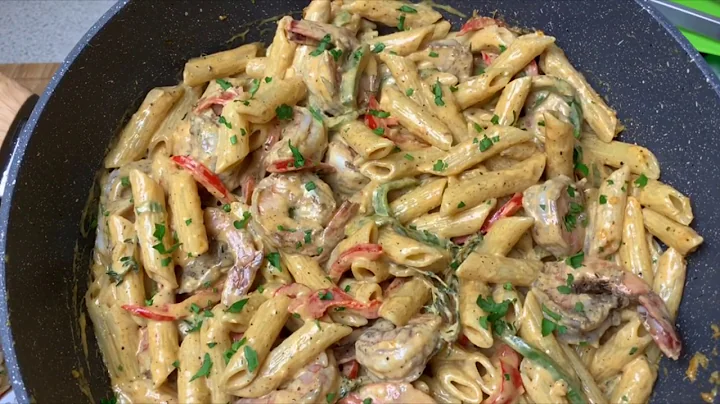 JERK SHRIMP PASTA ||  JERK SHRIMP RASTA PASTA || T...