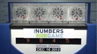 Evening Numbers Game Drawing: Sunday, December 16, 2012