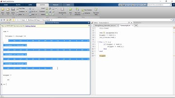 For End (Search Bigger Value) Matlab