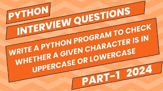 Write a Python program to check whether a given character is in uppercase or lowercase