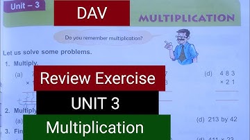Dav class 4 maths unit 3 Review Exercise