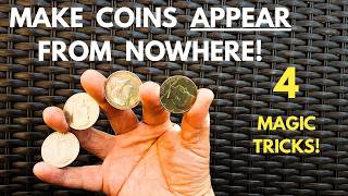 How To Make Coins 'Magically Appear From Nowhere!' (4 Amazing Magic Tricks!) Jay Sankey Tutorial!