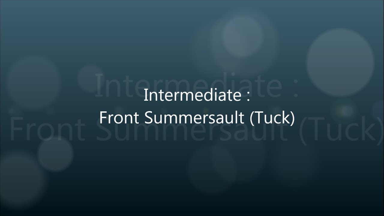 How To Trampoline : Tuck Front Somersault