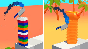 Slice it All! 🔪⚔️🪓 Very Satisfying And Relaxing ASMR Slicing Game Level 246-247