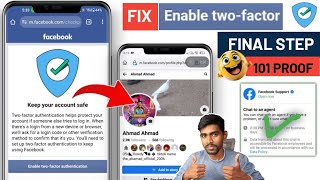 Fix Keep Your Account Safe Facebook 2FA Problem | Facebook keep your account Safe Enable Two Factor