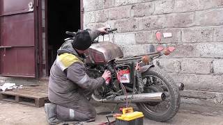 Часть 6.Мотоцикл Иж с двигателем Хонда.Motorcycle IZH with Honda engine.