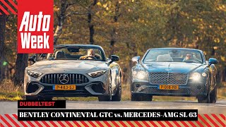 Bentley Continental GTC V8 vs. MercedesAMG SL 63  AutoWeek Dubbeltest