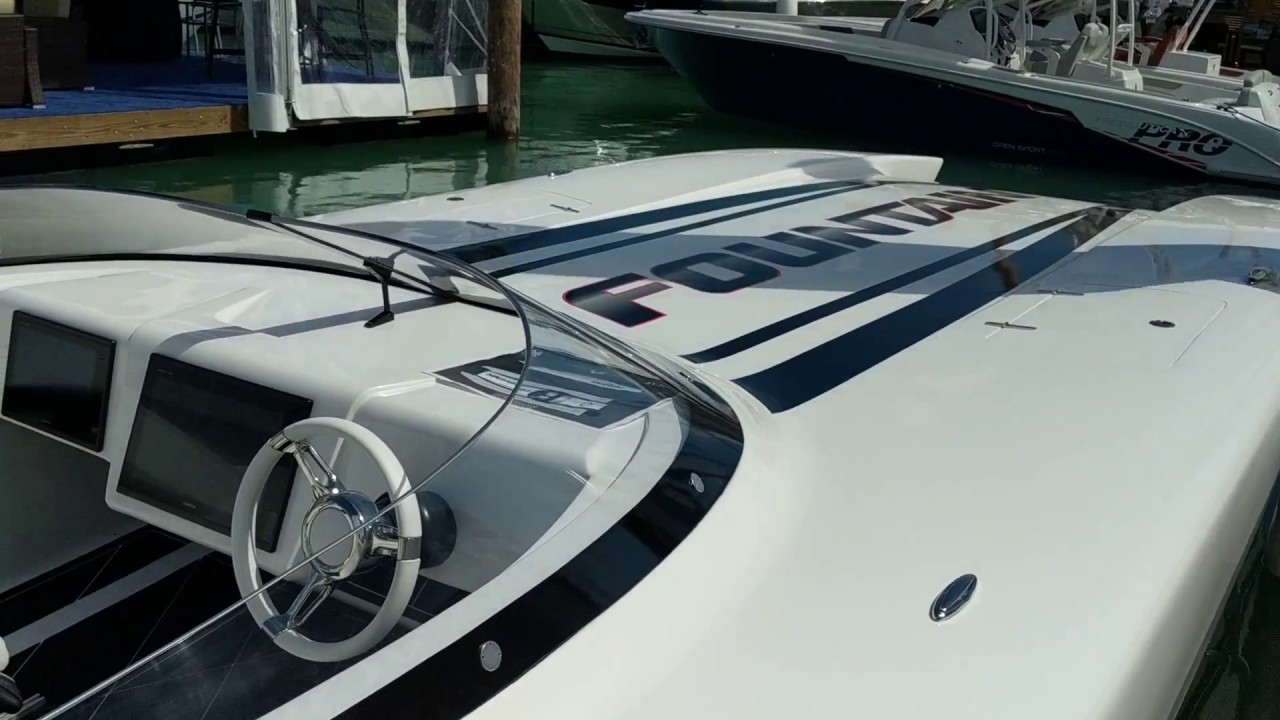 32 Fountain Sport Cat Miami Boat Show YouTube