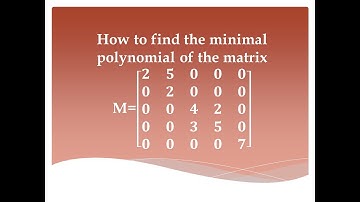 Minimal Polynomial of Block diagonal Matrix| Characteristic polynomial |Linear Algebra|Mathematics