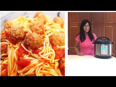 Spaghetti and Meatballs in the Instant Pot - Seriously easy Instant Pot Spaghetti and Meatballs