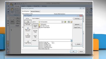 How to add a return address hyperlink in a signature in Microsoft® Outlook 2007 :Tutorial