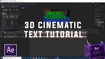 3D TEXT CINEMATIC TUTORIAL | MOTION TRACKING MADE EASY (AE+ELEMENT 3D)
